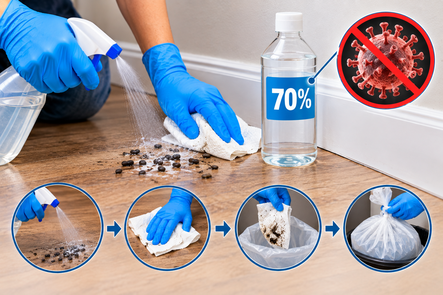 How to Clean Up Mouse Droppings Safely a Hantavirus Precautions