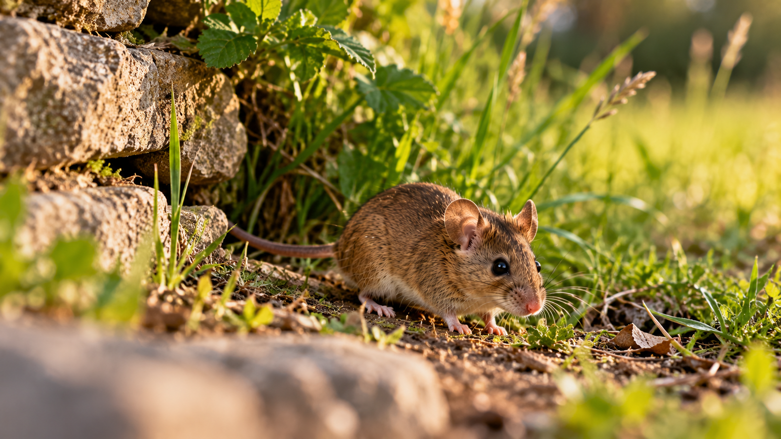 Field mouse that entered a property through an exterior gap